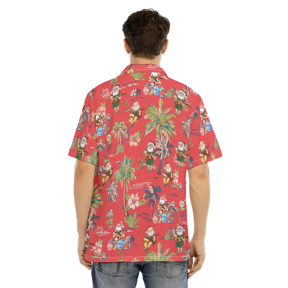Funny Santa Claus Tactical Gun Hawaiian Shirt