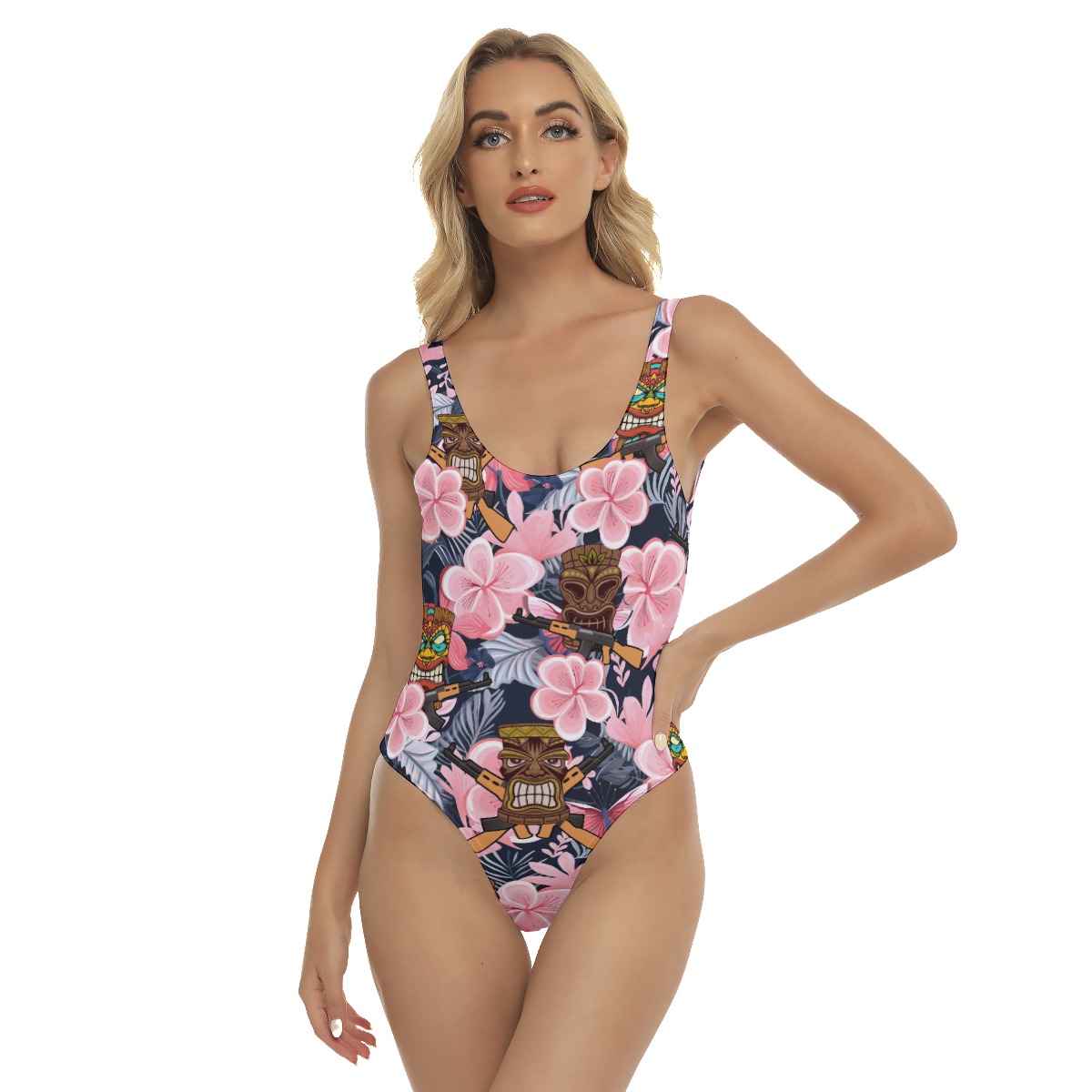 Tropical Tiki Gun Vintage Hawaiian Swimsuit For Women - variant image 1