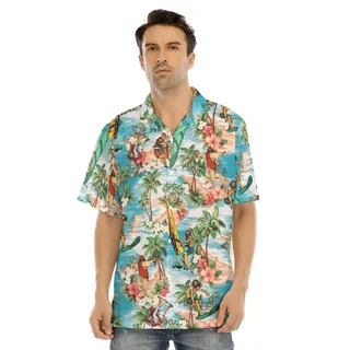 Jesus Surfing Hawaiian Christmas Shirt For Men