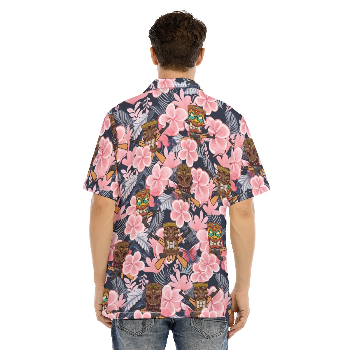 Funny Tiki Tactical Floral Hawaiian Shirt
