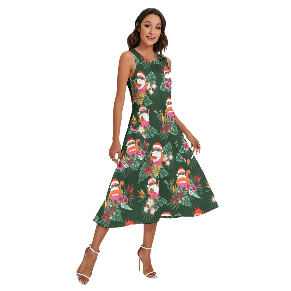 Santa Tropical Christmas Dress For Women Long Dress - variant image 1