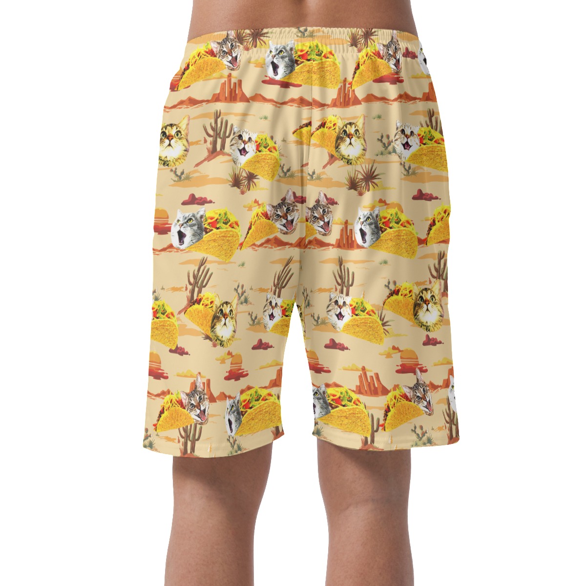 Funny Taco Cat Hawaiian Summer Shorts For Men