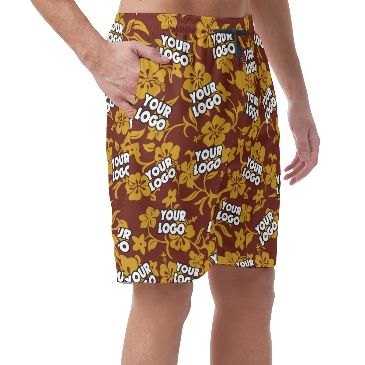 Personalized Team Logo Hawaiian Shorts For Men