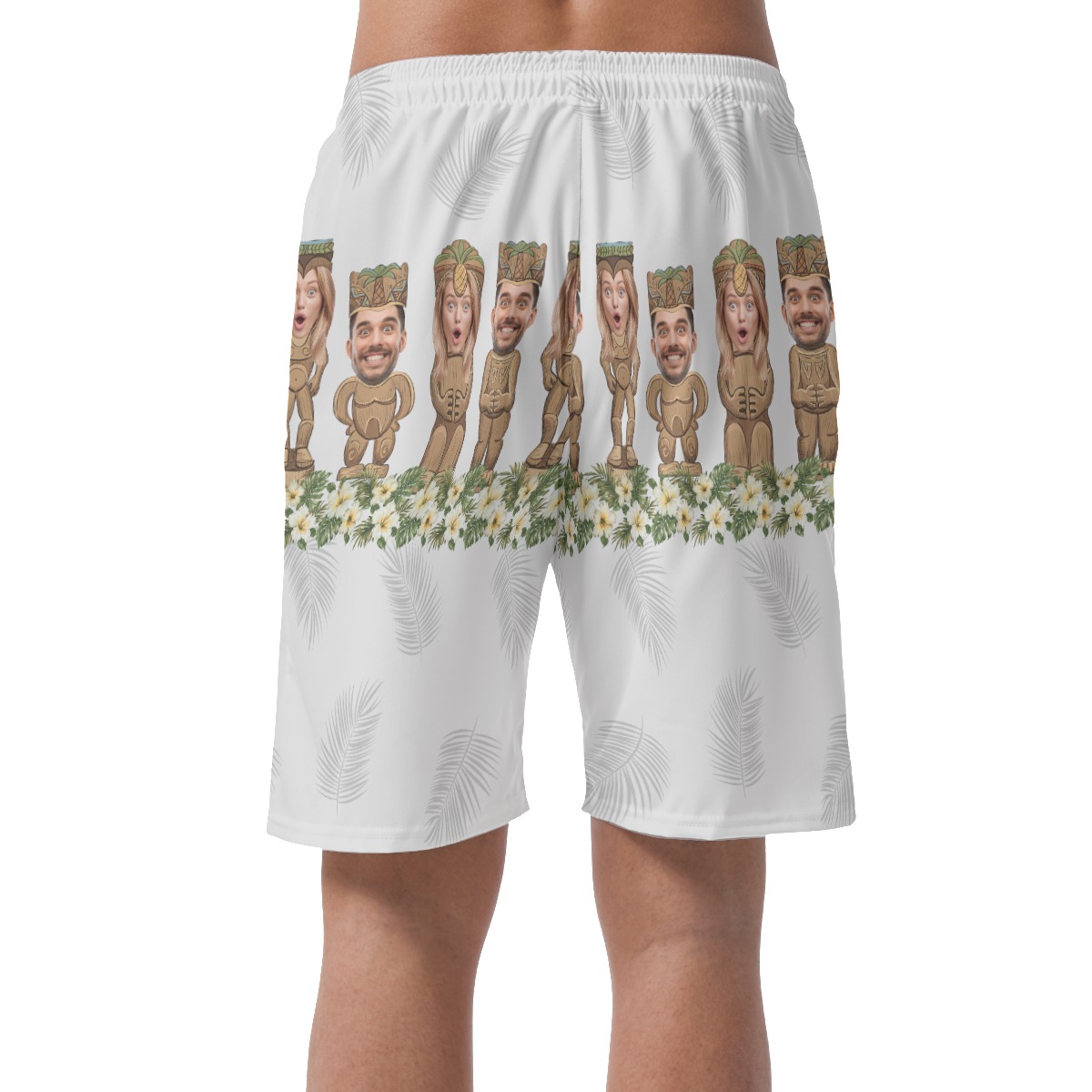 Funny Tiki Face Custom Hawaiian Shorts For Men