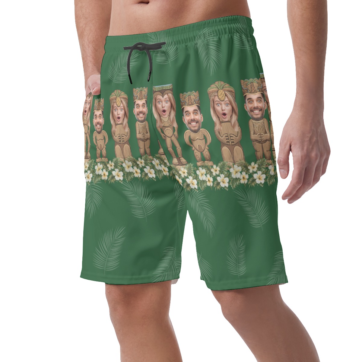 Personalized Tiki Face Hawaiian Shorts For Men