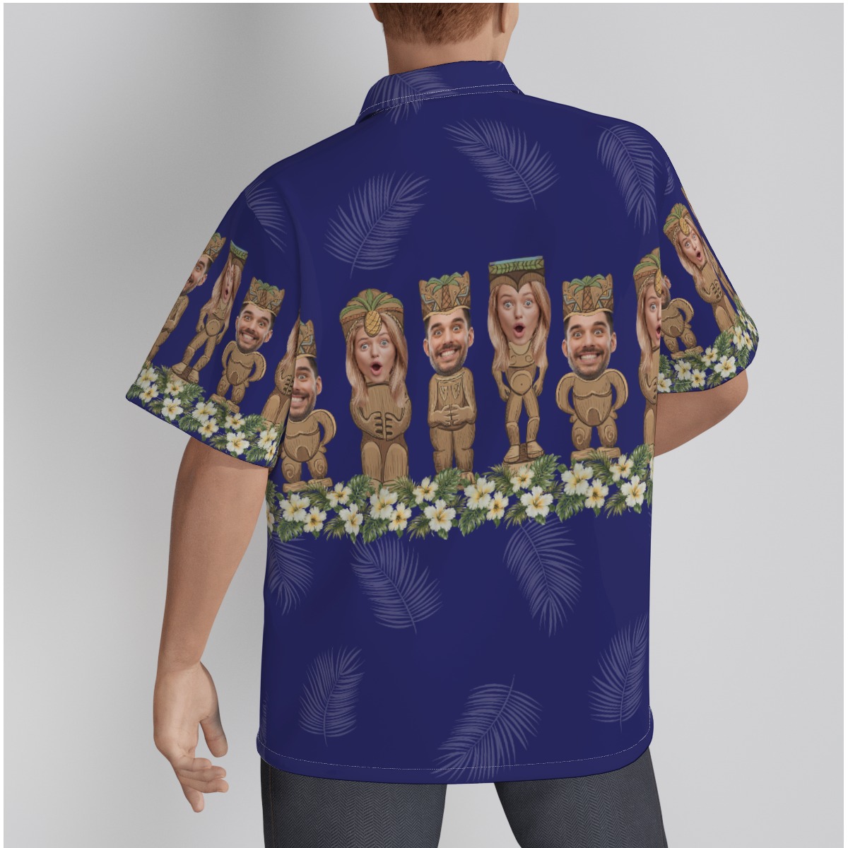 Funny Tiki Custom Face Vintage Hawaiian Shirt For Men