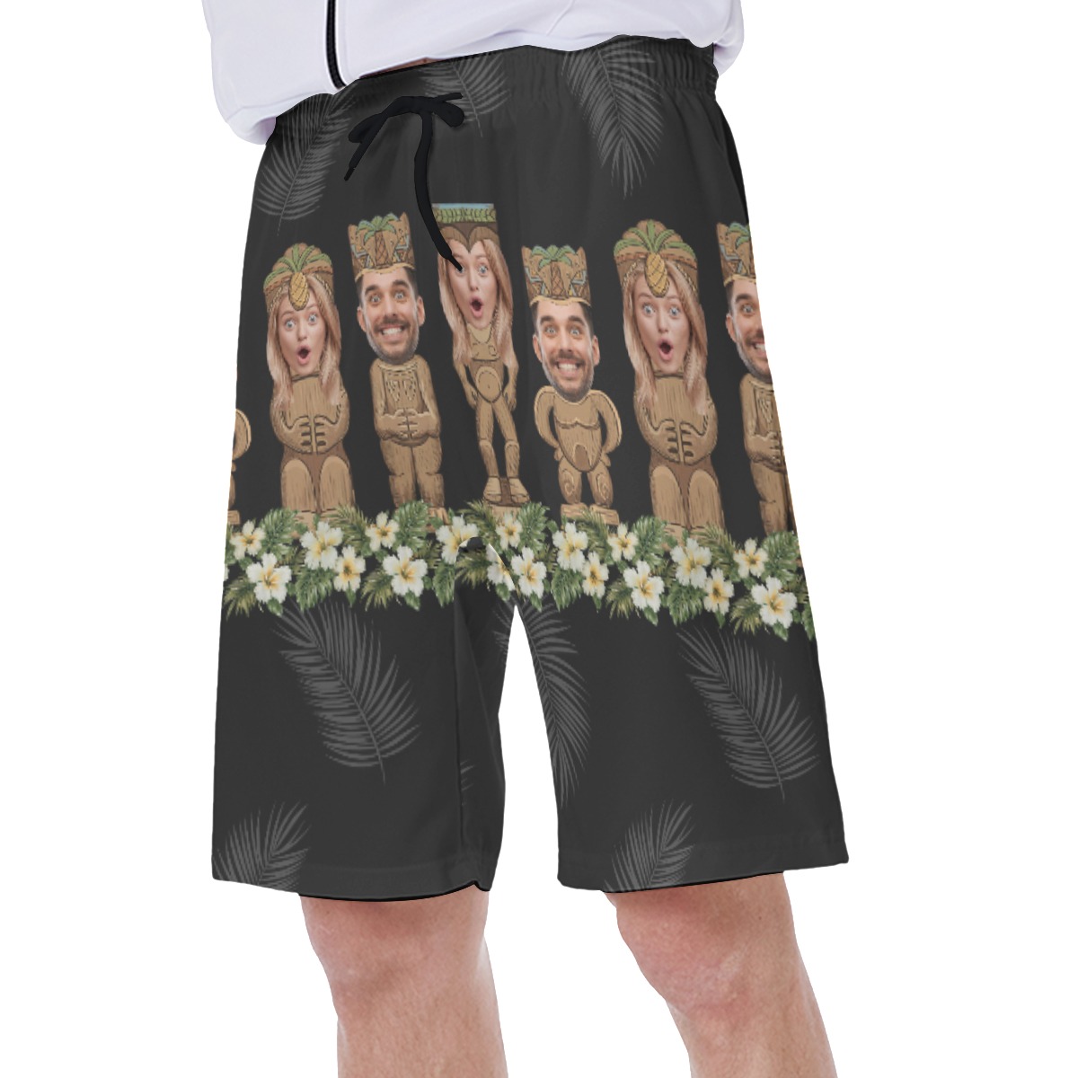 Custom Your Face On Tiki Aloha Swim Trunks For Men