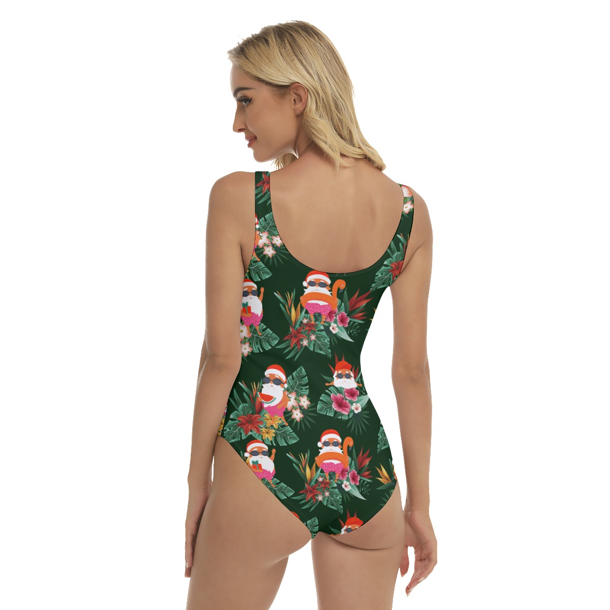 Sexy Santa Hawaiian One Piece Bathing Suit For Women