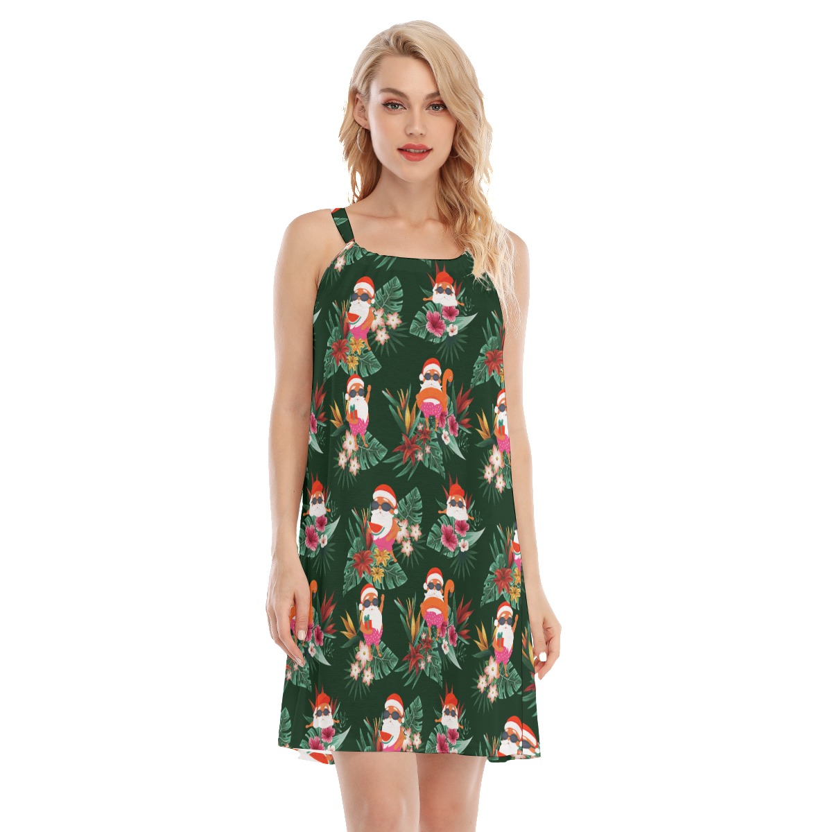 Santa Claus Christmas Aloha Dress For Women - variant image 1