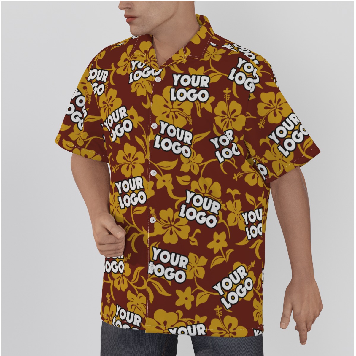 Vintage Custom Hawaiian Shirt With Company Logo