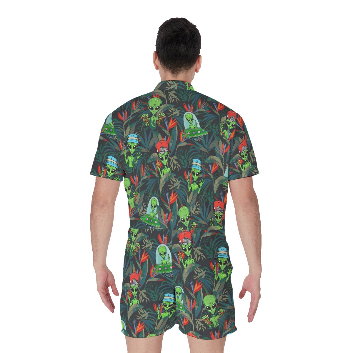 Tropical Alien Men's Hawaiian Romper