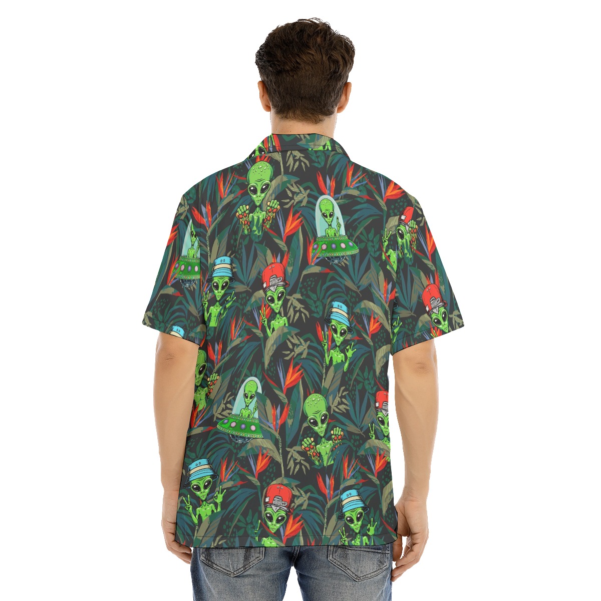UFO Alien Tropical Hawaiian Shirt