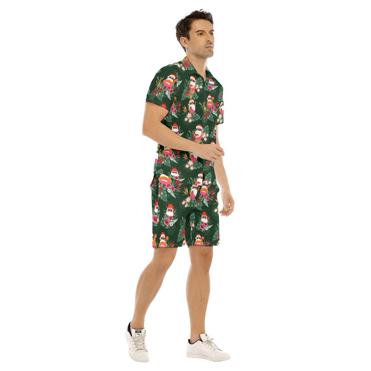 Funny Men's Christmas Aloha Shirt And Shorts Set