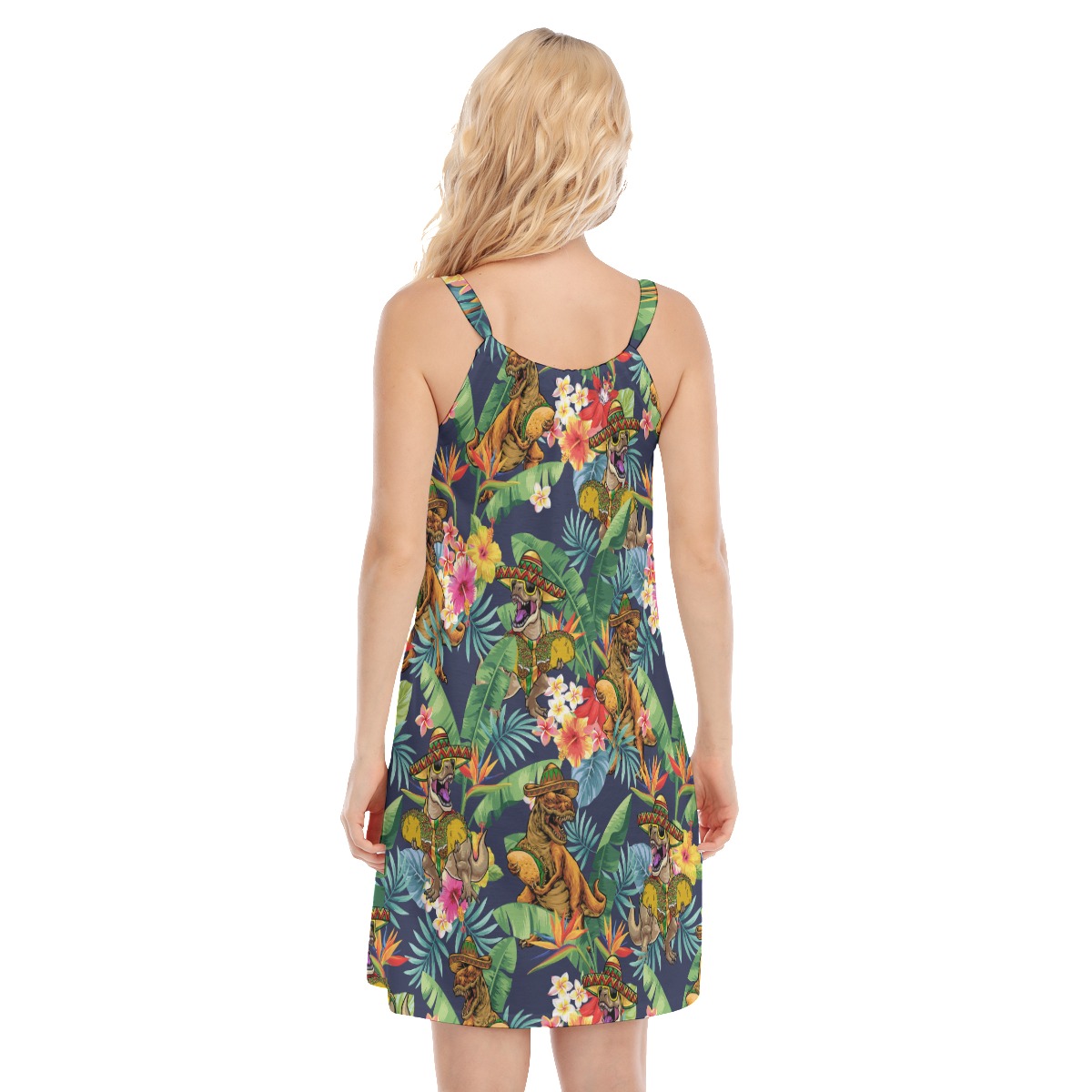 Tropical Taco Dinosaur Hawaiian Summer Dresses