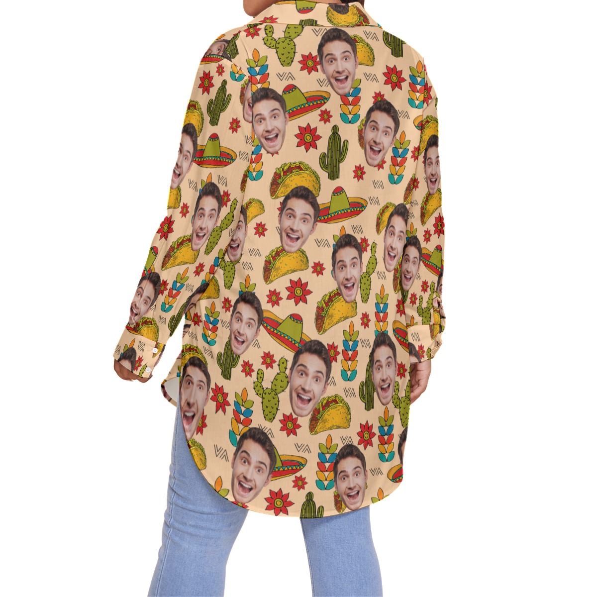 Vintage Taco Hawaiian Plus Size Shirt With Custom Face