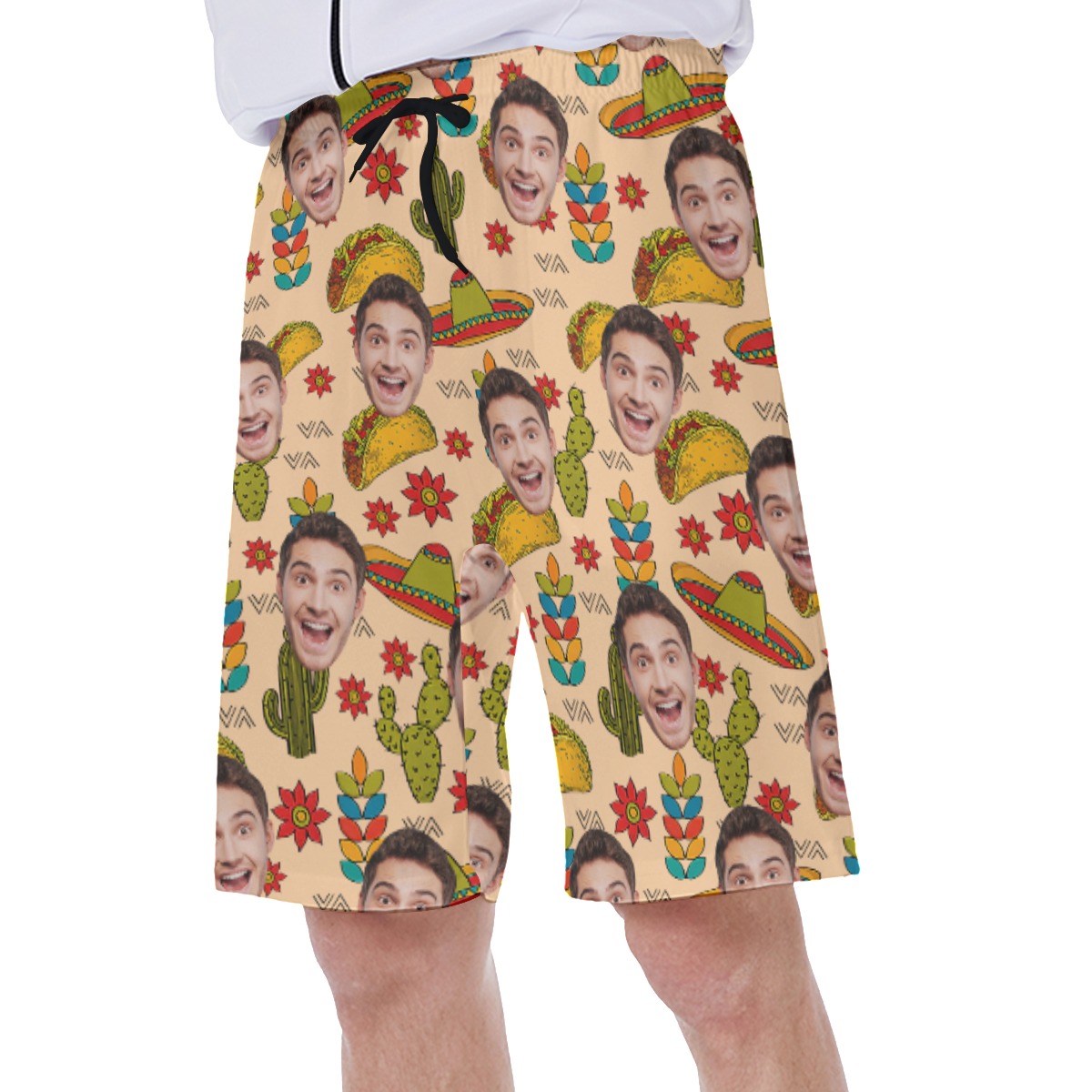 Classic Taco Hawaiian Swim Trunks With Custom Face