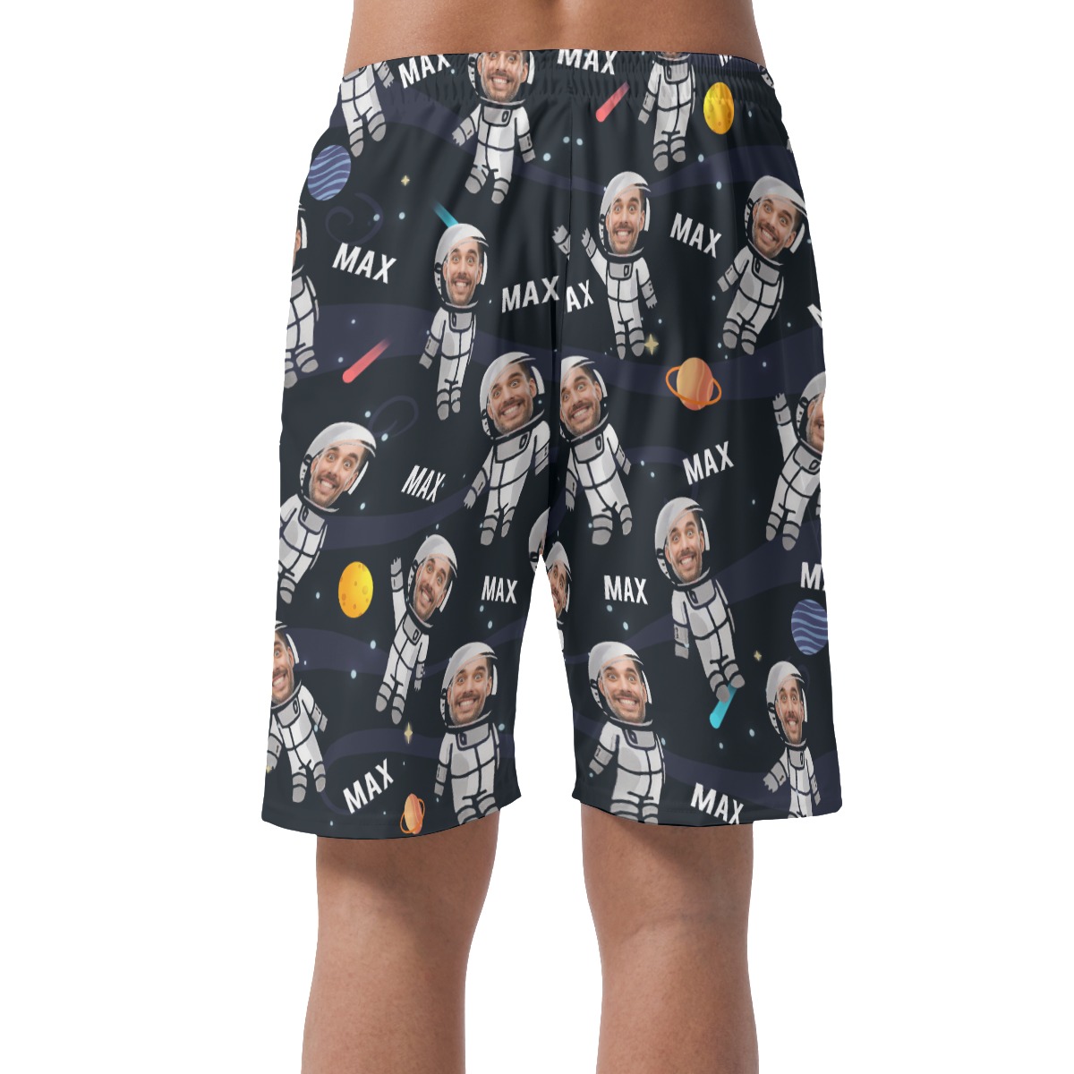 Personalized Photo Astronaut Face Men's Hawaiian Shorts