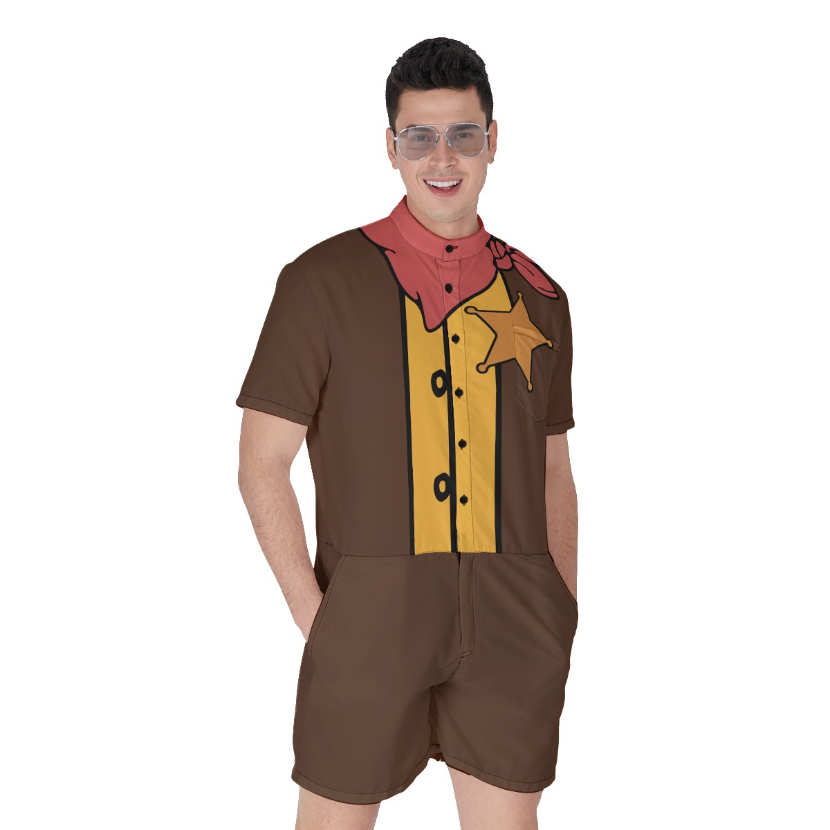 Funny Men's Romper Cowboy Costume For Halloween - variant image 1