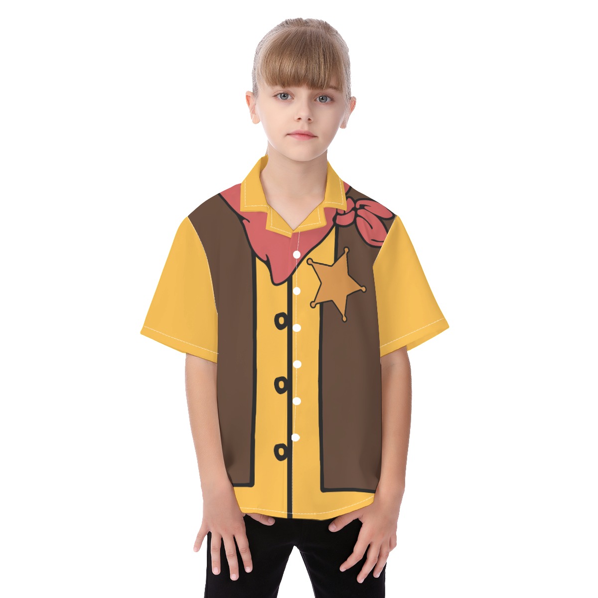 Cute Kid's Cowboy Button Up Shirt Cosplay For Halloween And Summer - variant image 1
