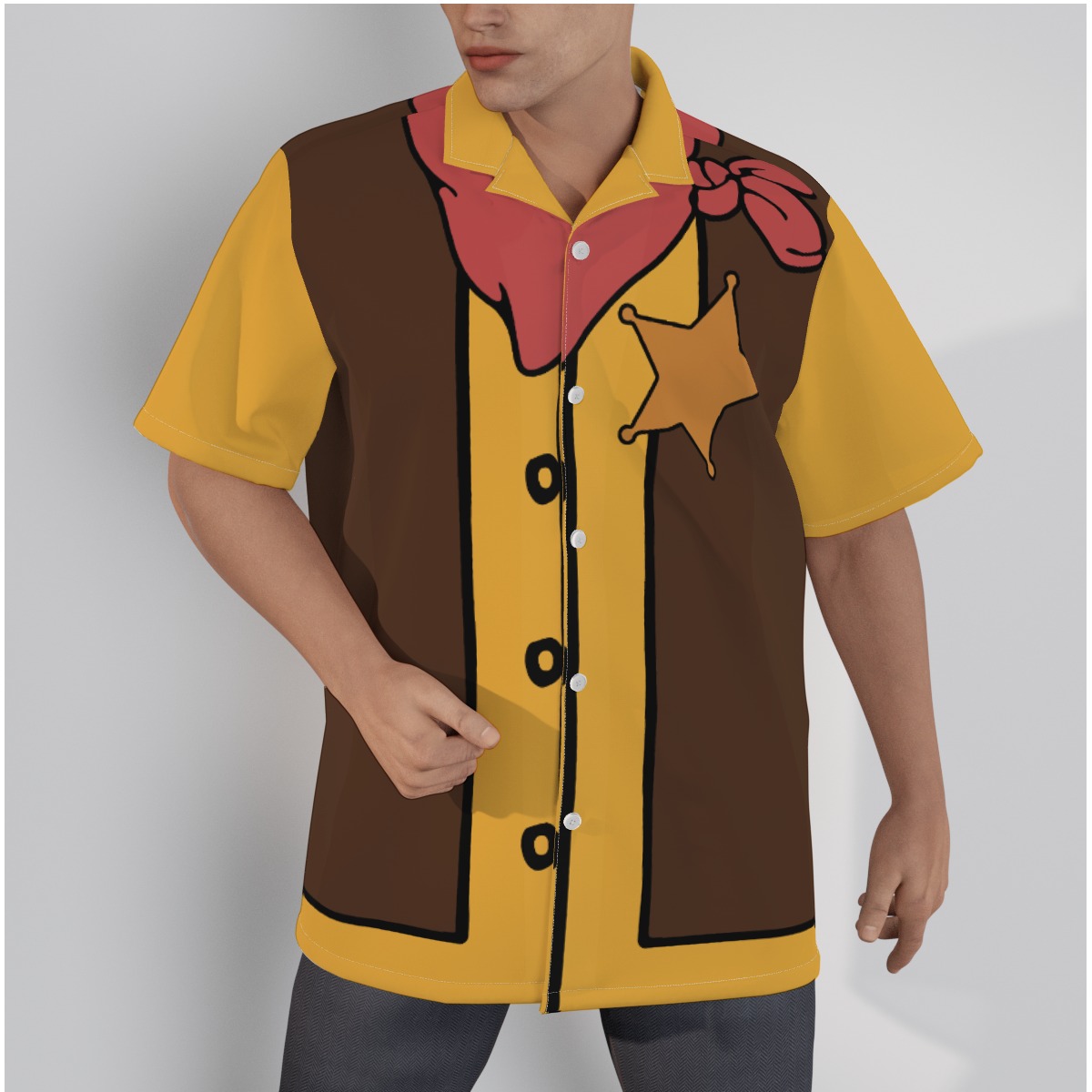 Western Cowboy Costume Shirt Button Up For Men - variant image 1