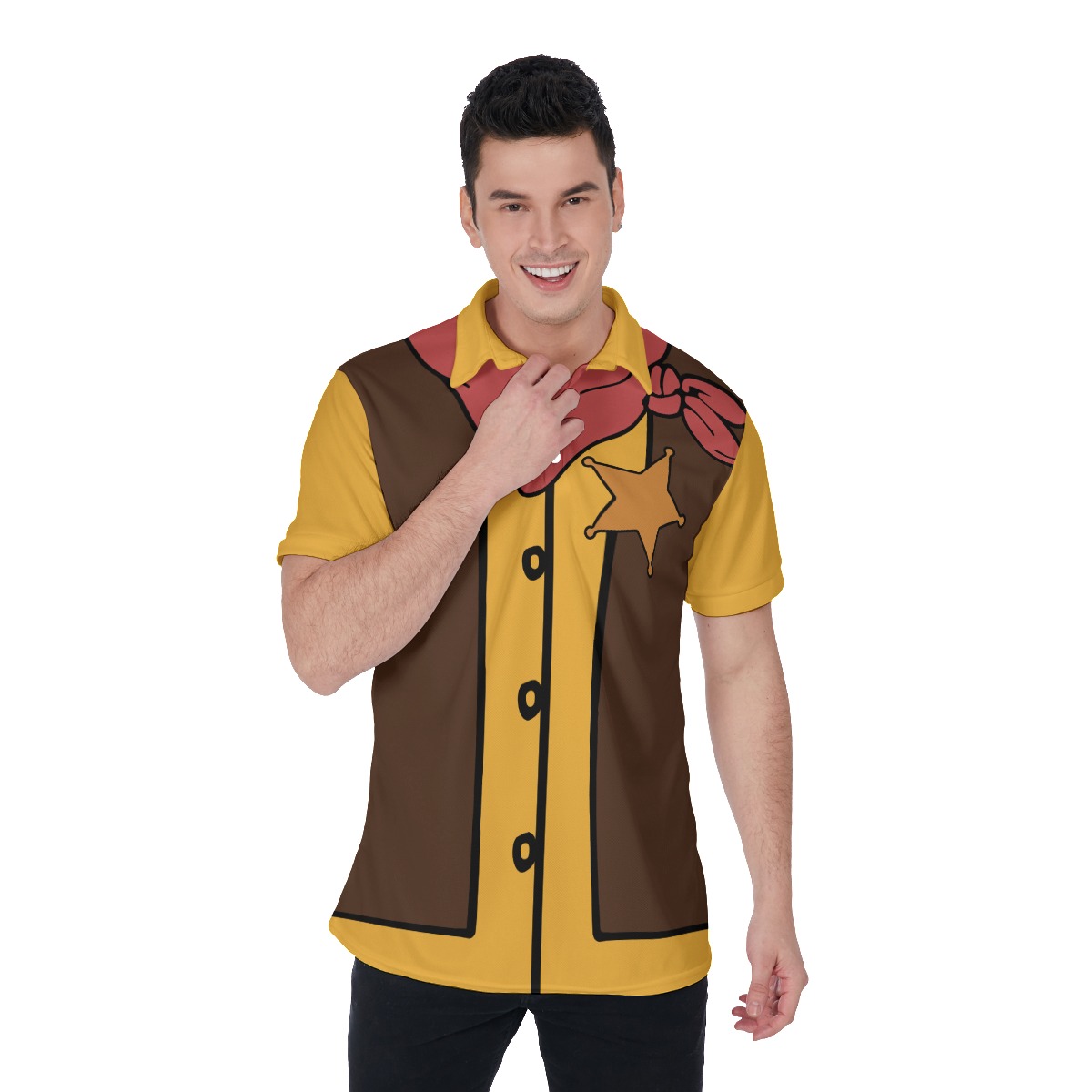Western Cowboy Polo Shirt Costume For Halloween - variant image 1