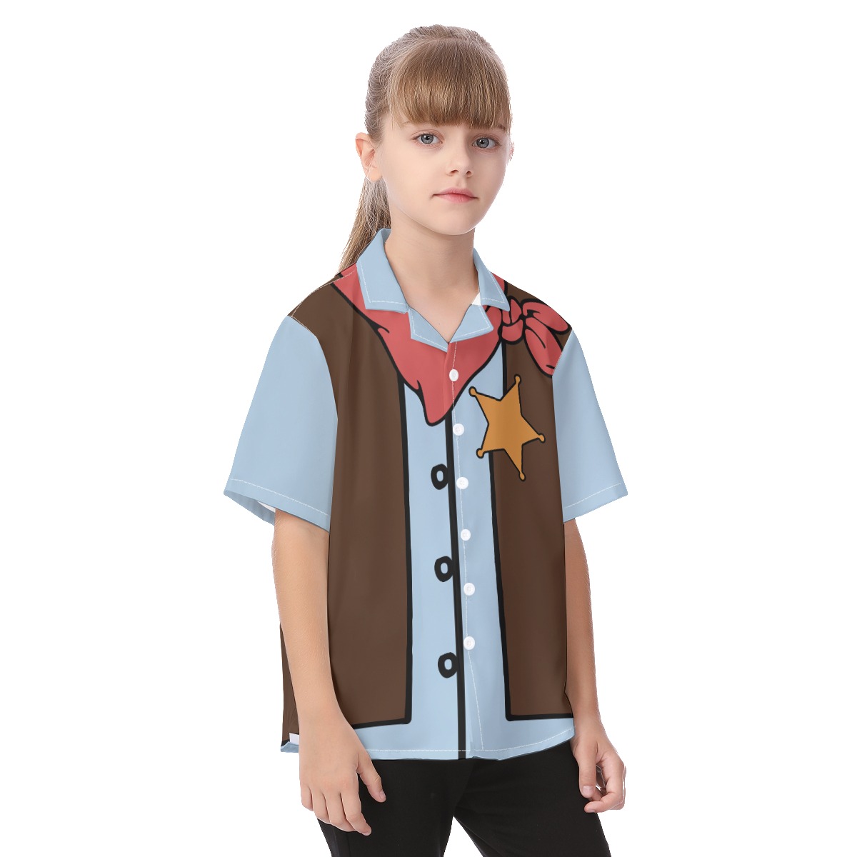 Kid's Cowboy Button Shirt Cosplay For Halloween