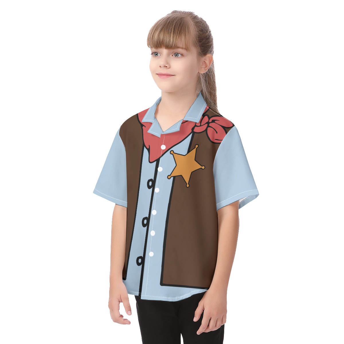 Kid's Cowboy Button Shirt Cosplay For Halloween