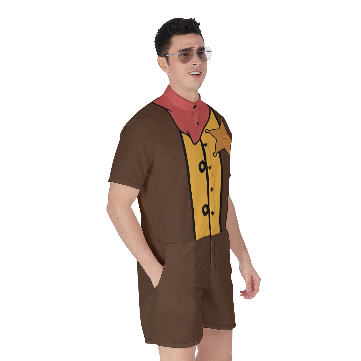 Funny Men's Romper Cowboy Costume For Halloween