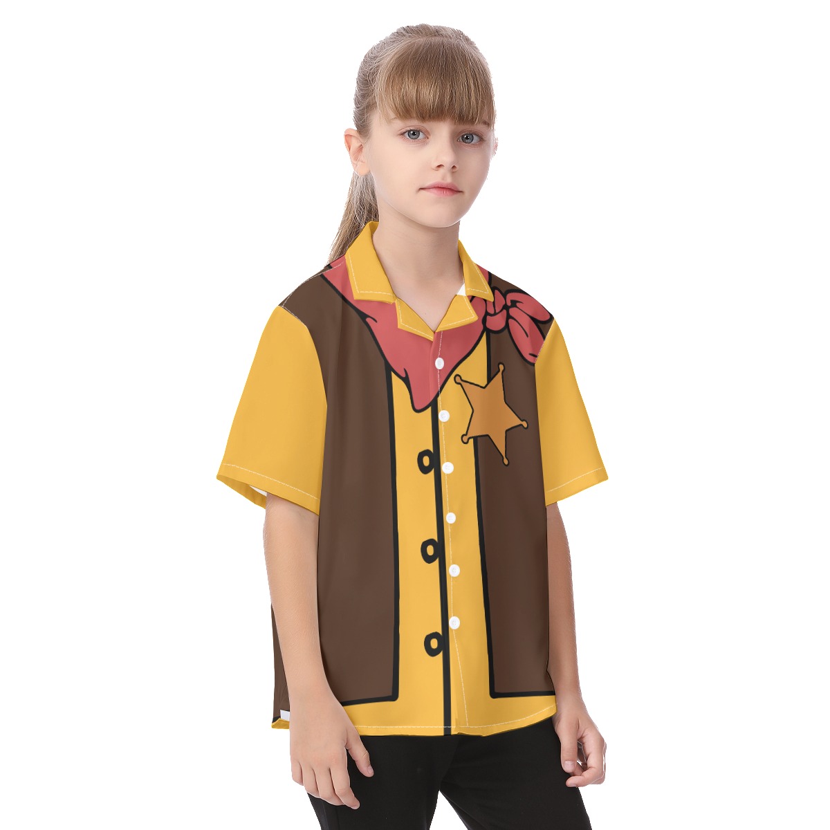 Cute Kid's Cowboy Button Up Shirt Cosplay For Halloween And Summer
