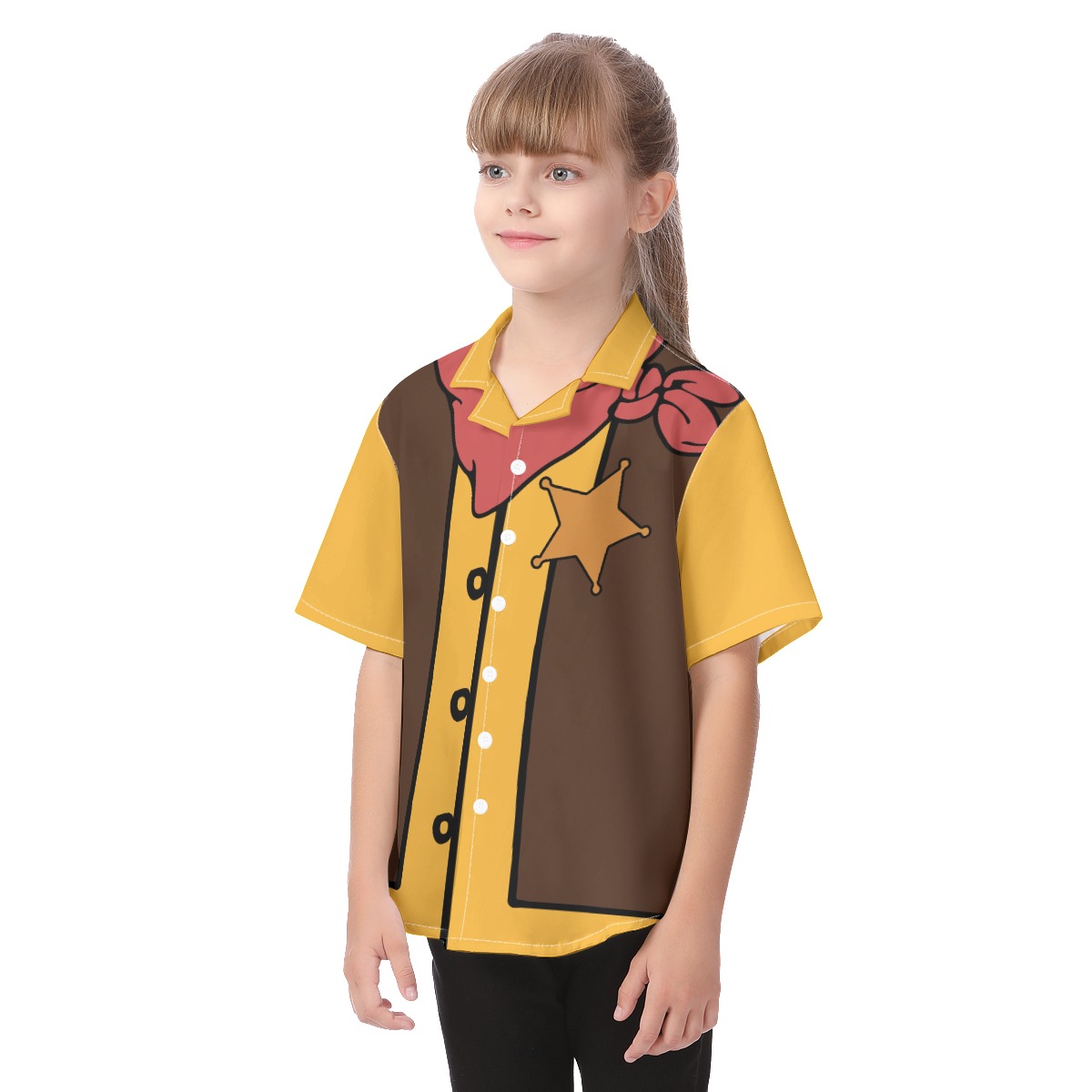 Cute Kid's Cowboy Button Up Shirt Cosplay For Halloween And Summer