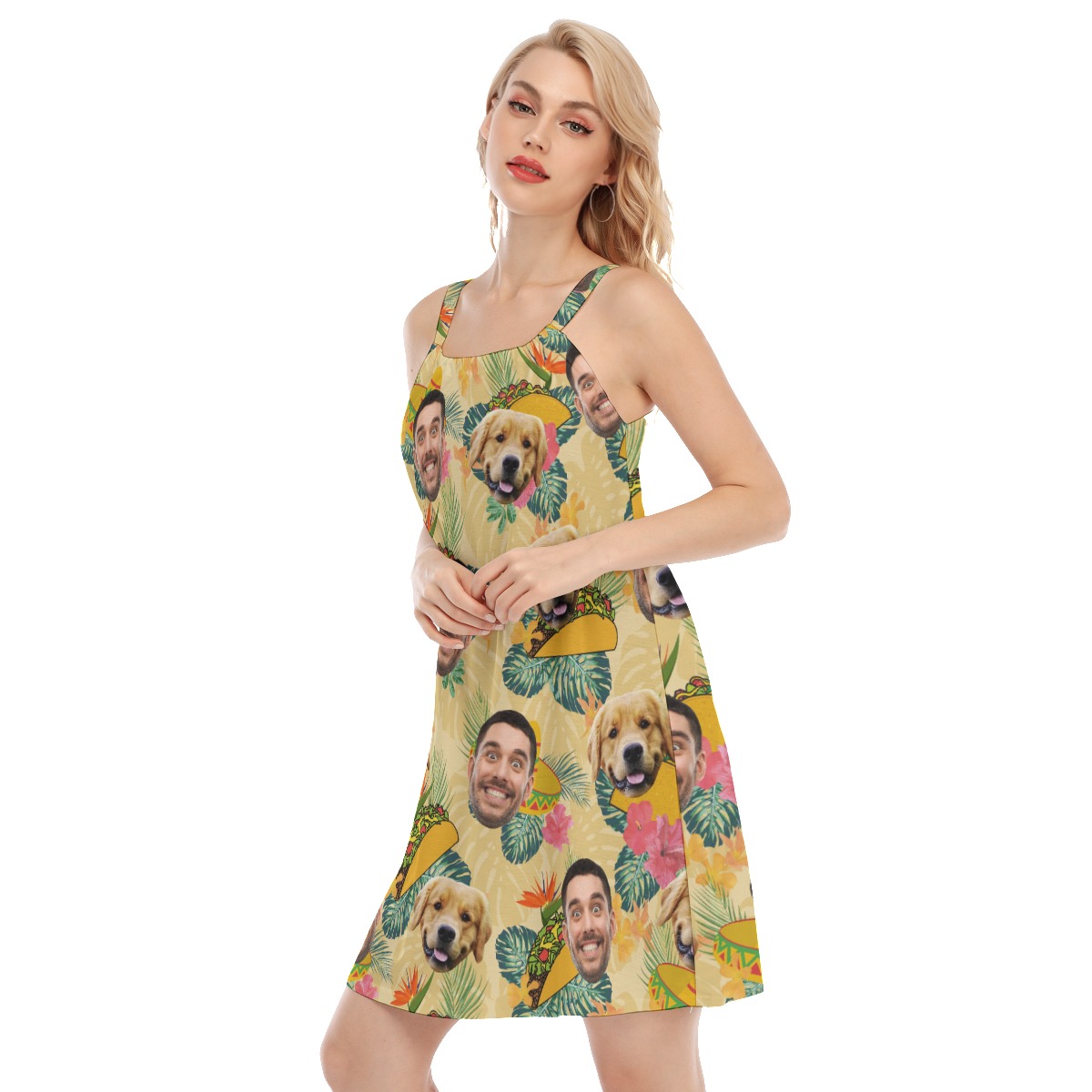Custom Face Taco Hawaiian Dresses For Women