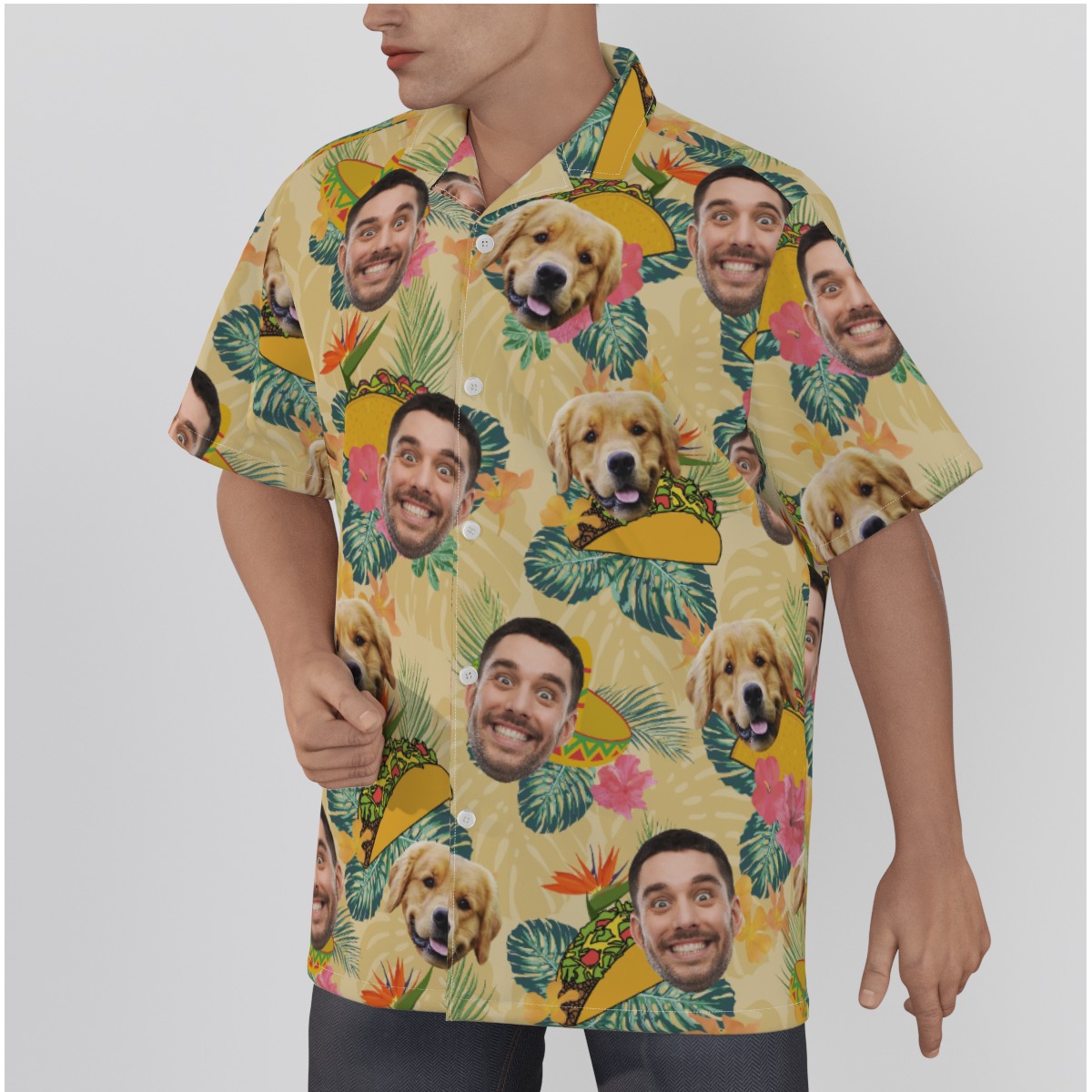 Custom Taco Hawaiian Shirt With Multiple Faces