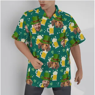 St Patrick Custom Face Beer Hawaiian Shirt