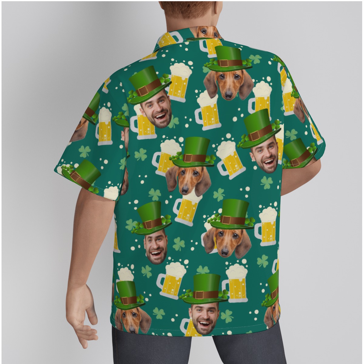 St Patrick Custom Face Beer Hawaiian Shirt