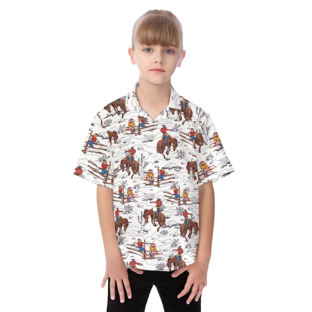 Kid's Cowboy Aloha Shirt - variant image 1