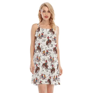 Cowboy Hawaiian Summer Dress For Women