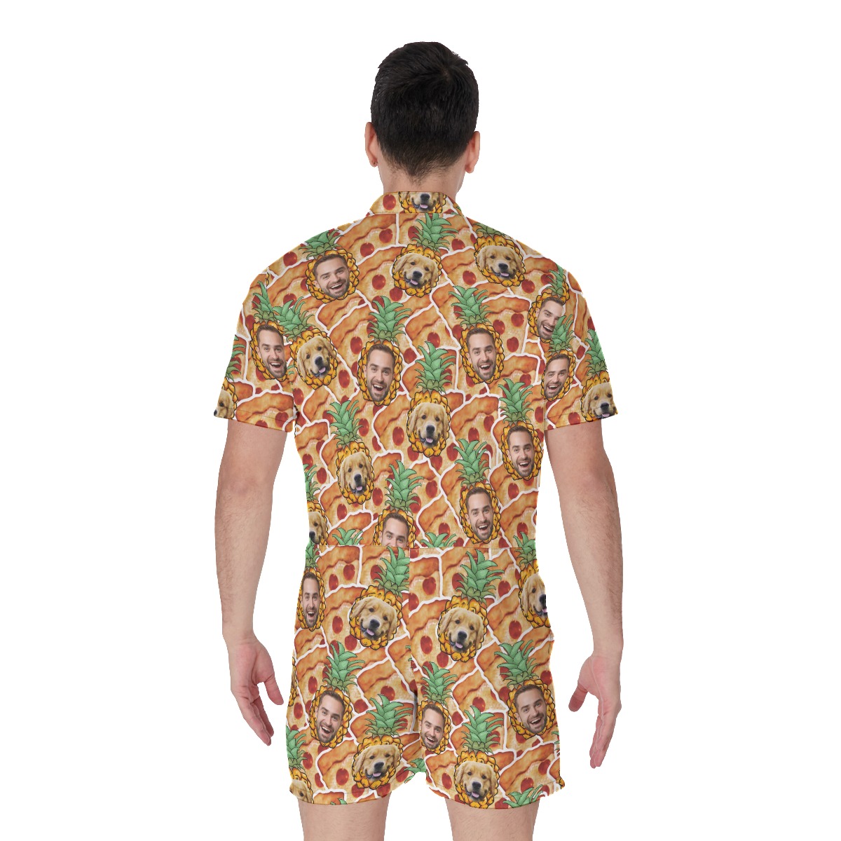 Personalized Pineapple Pizza Summer Romper For Men