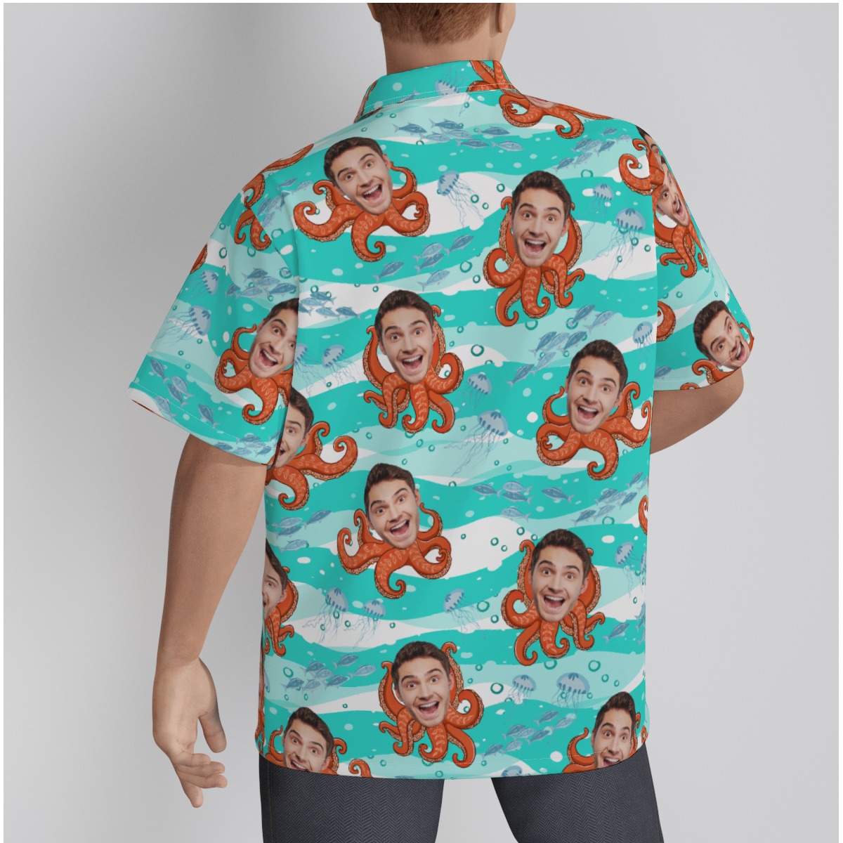 Funny Custom Face Octopus Hawaiian Shirt