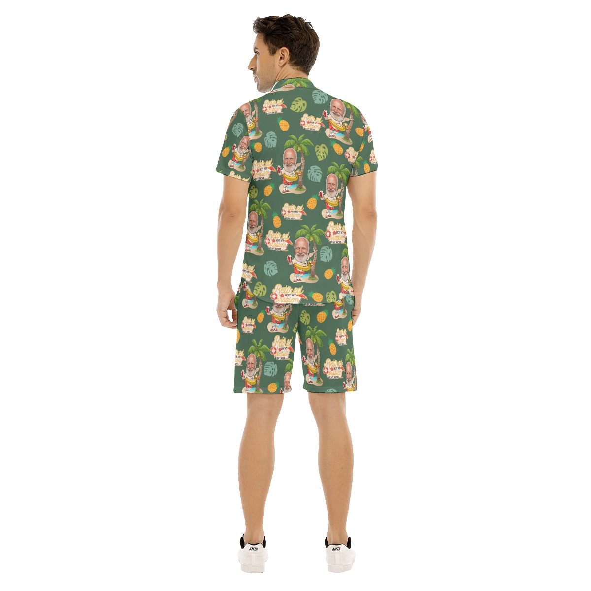 Set Custom Face Retirement Hawaiian Shirt And Matching Shorts For Men