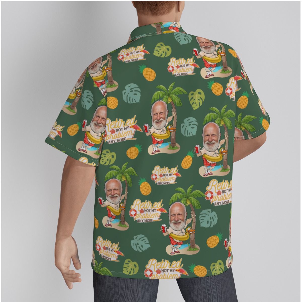 Custom Face Hawaiian Shirt Retired Not My Problem Any More