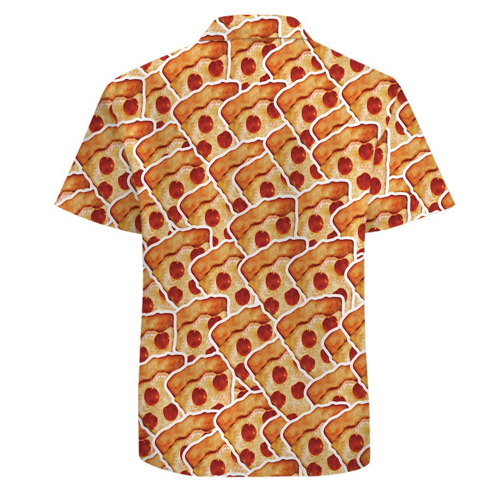 Funny Pizza Cotton Men's Hawaiian Shirt