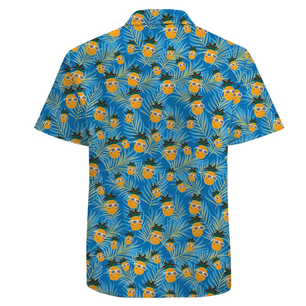 Cotton Pineapple Hawaiian Tropical Shirt For Men