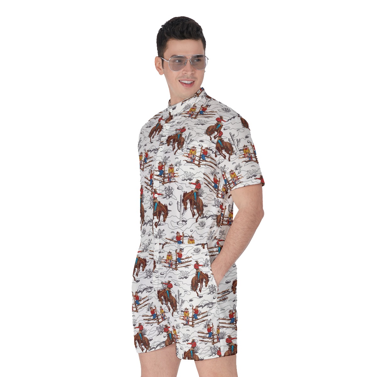 Cowboy Summer Short Romper For Men