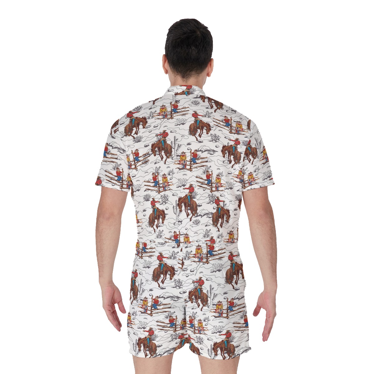 Cowboy Summer Short Romper For Men