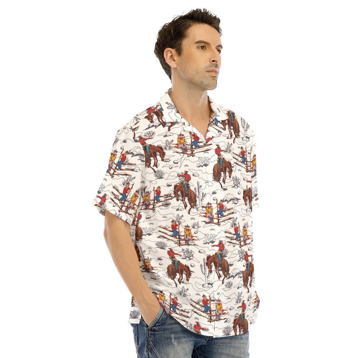 Men's Cowboy Hawaiian Shirt