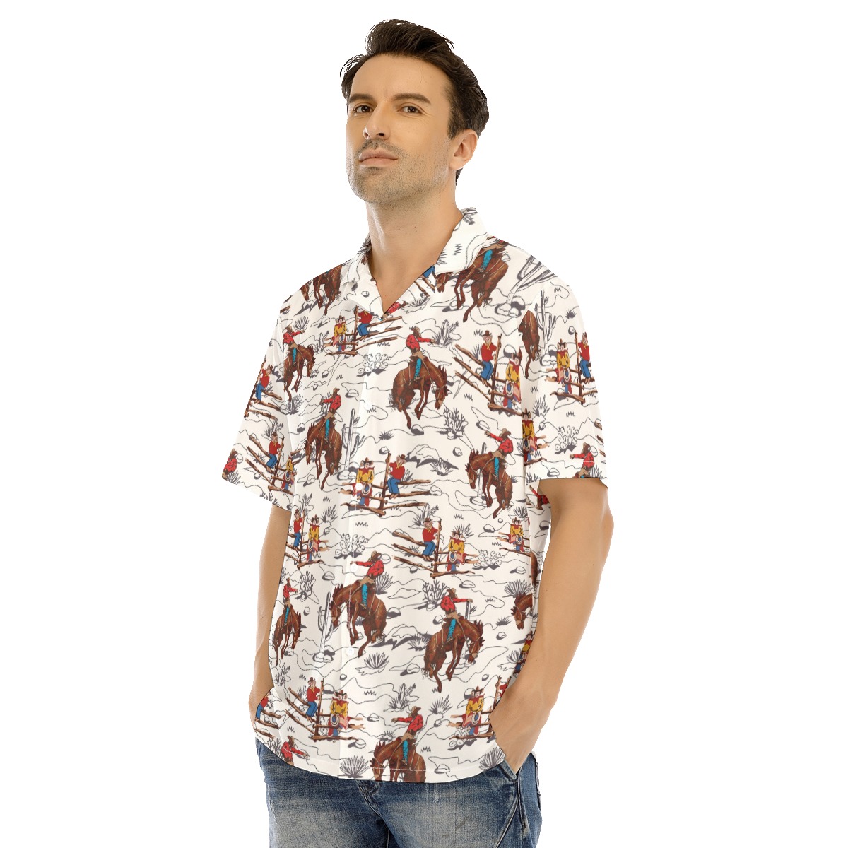 Men's Cowboy Hawaiian Shirt