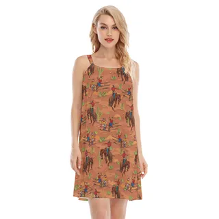 Women's Western Cowboy Hawaiian Dress For Summer