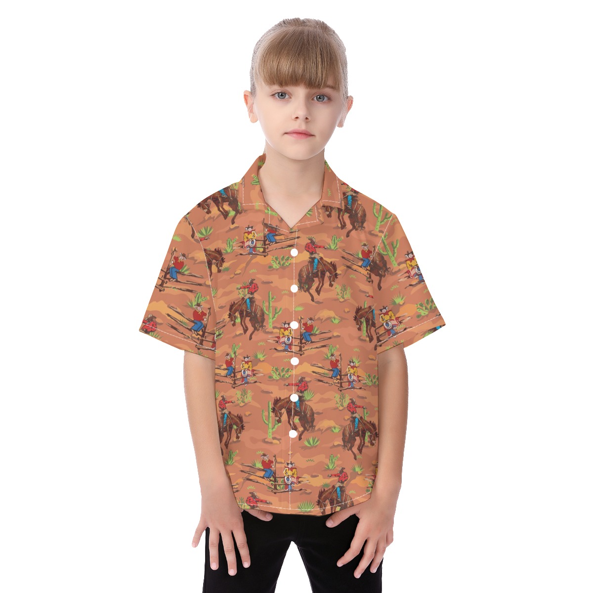 Western Cowboy Button Up Shirt For Kids - variant image 1