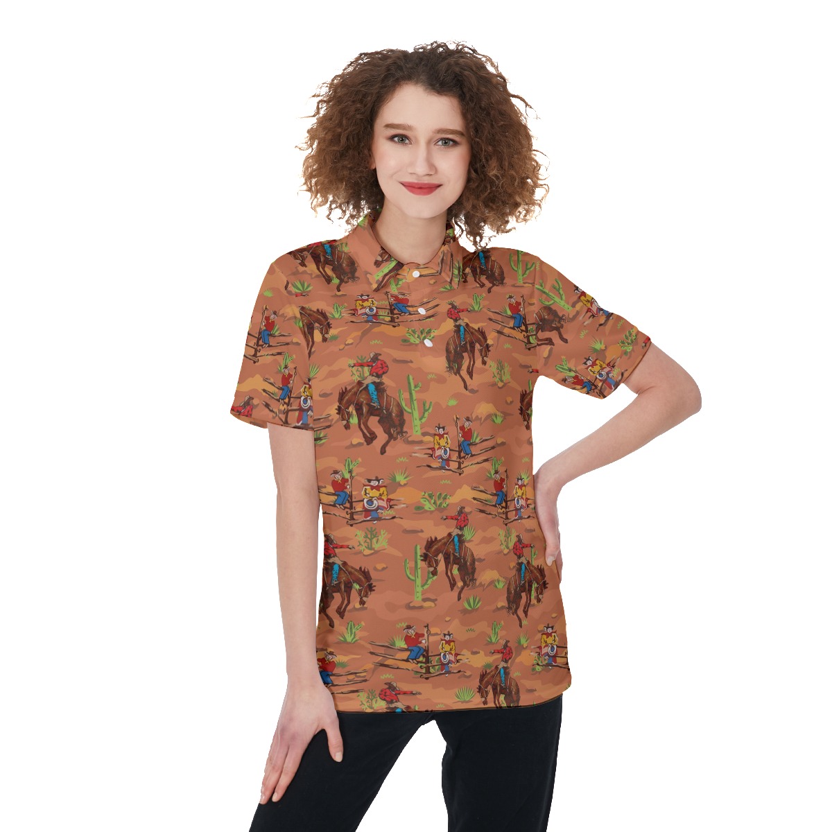 Western Cowboy Women Golf Shirt - variant image 1