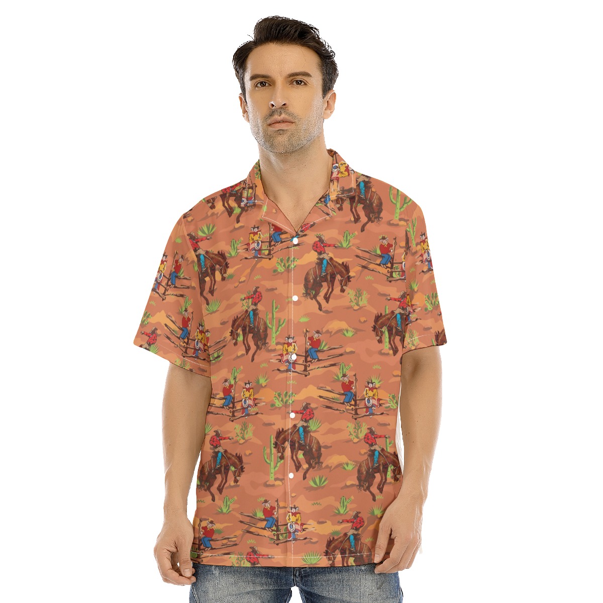 Western Cowboy Hawaiian Shirts For Men - variant image 1